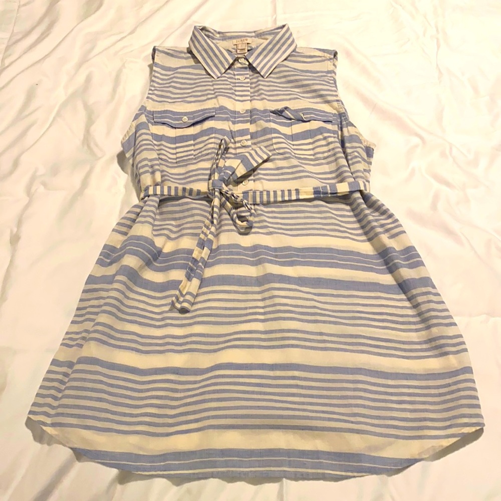 J. Crew Beach Stripe Tunic with tie waist